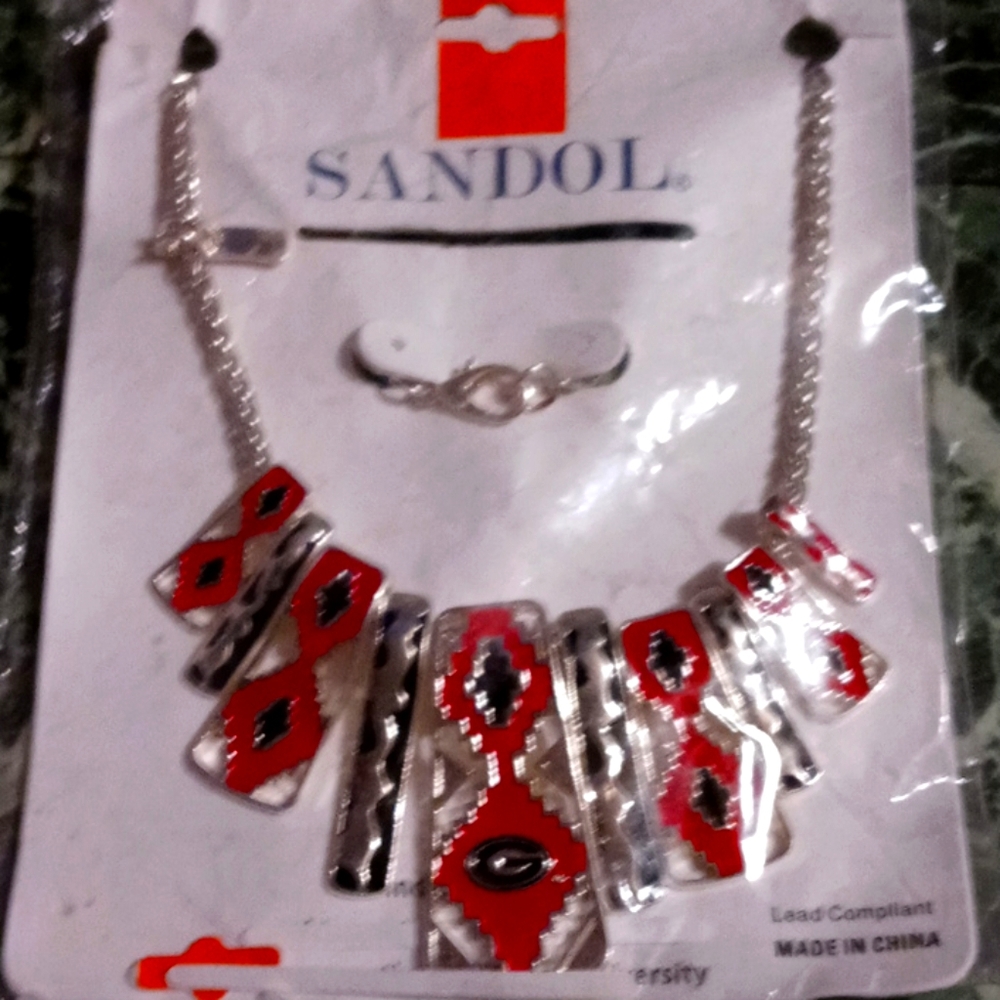 Georgia fan necklace